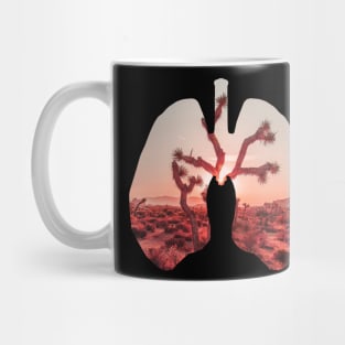 Desert Sun Set in Lungs Design Mug
